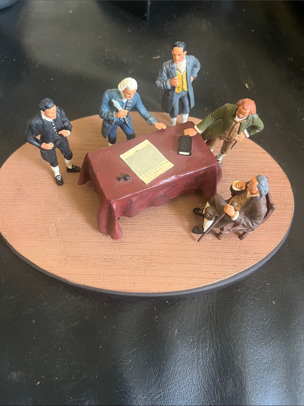 Historical Declaration of Independence Tabletop Figurine Scene